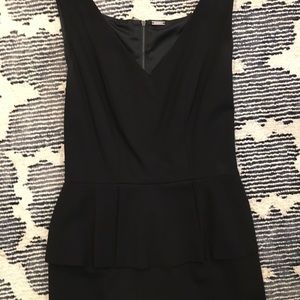 Elie Tahari Fitted Black Peplum Dress